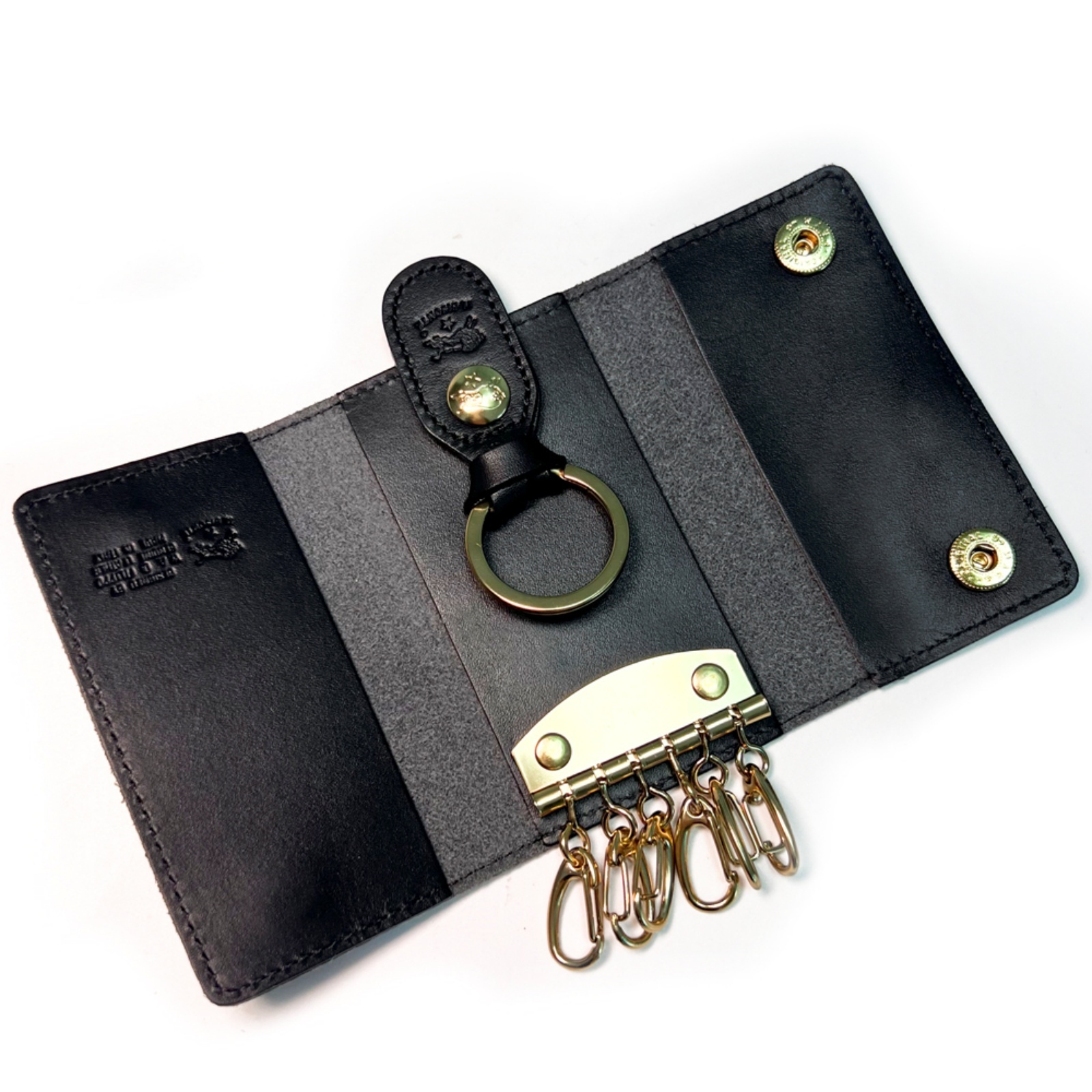 イルビゾンテ iL Bisonteキーケース SKH045 PG0001レザーキーケース スマートキー 6連 キーリング付き カードケース付き キーホルダー メンズ レディース ユニセックス 本革 プレゼント 