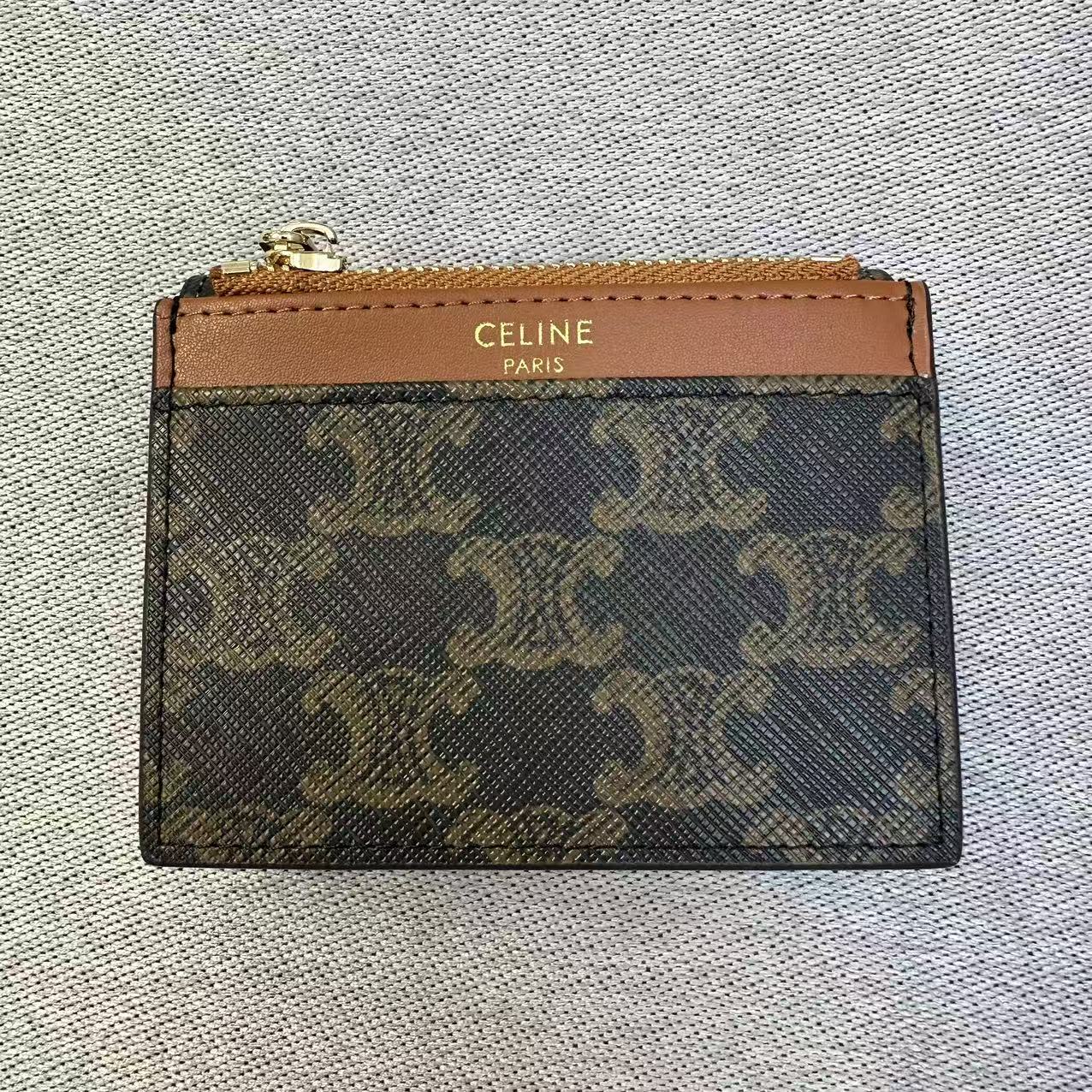 CELINE セリーヌ 折り財布 スモール トリフォールドウォレット レザー ミニ財布 小銭入れあり