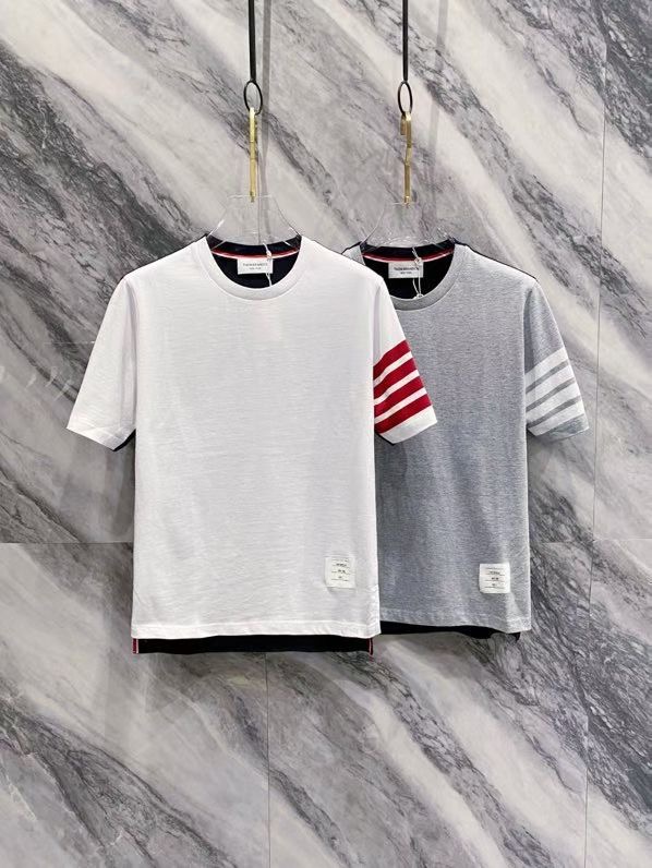 톰브라운 Thom Browne 4바 스트라이프 투톱 반팔 티셔츠 남녀공용