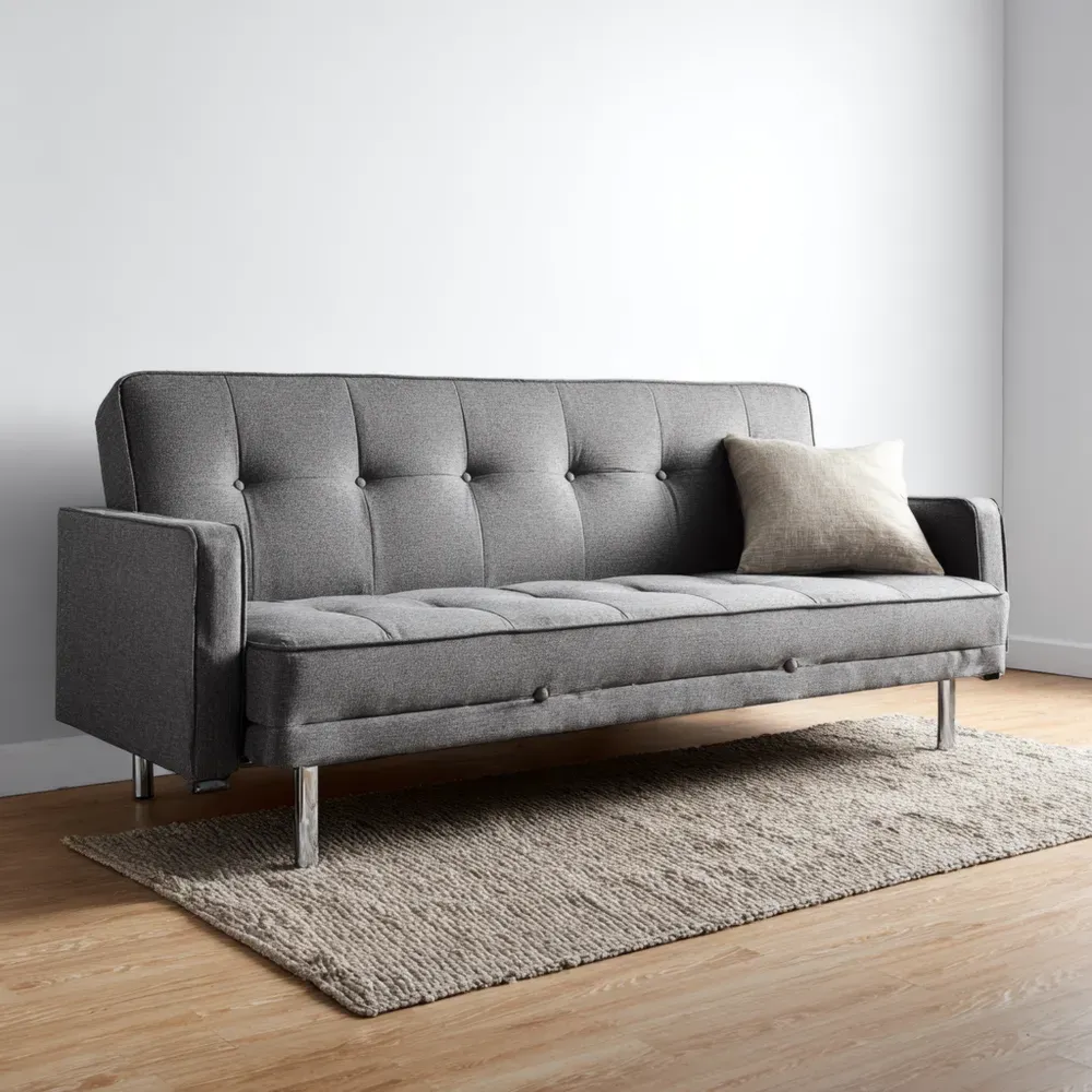 ソファ 布製 190x85x75 cm – ダークグレー – モダンデザイン-Zenlofta