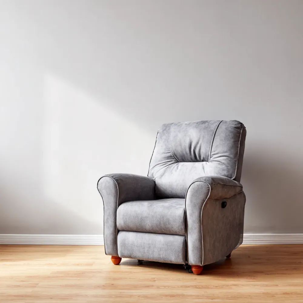 リクライニングチェア ソフトベロア 80x85x100 cm - グレー - モダンデザイン-Zenlofta
