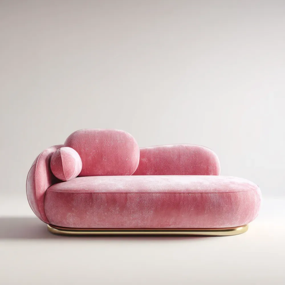 リクライニングチェア ベルベット 150x70x80 cm – ピンク – モダンスタイル-Heritagehavene