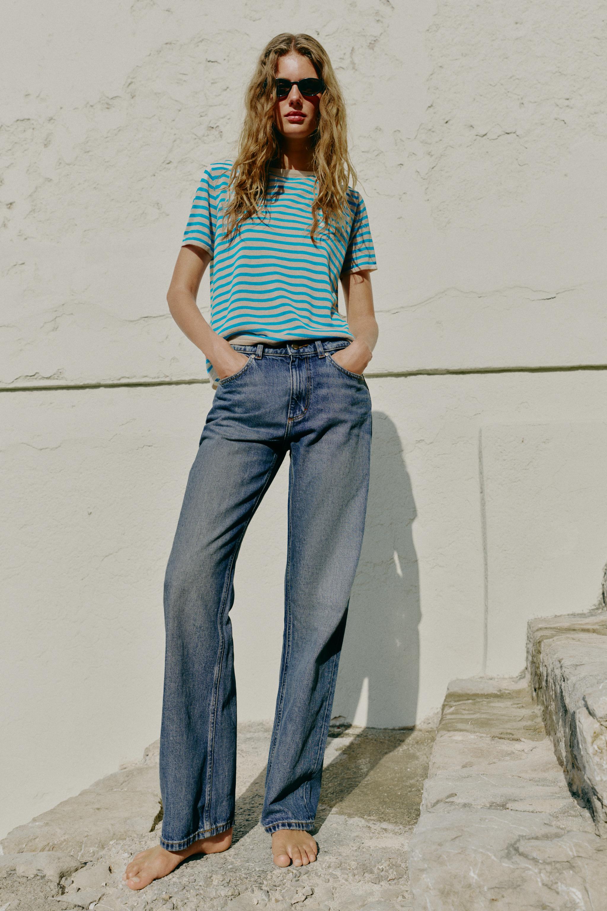 Long Length High-Waist Straight Jeans