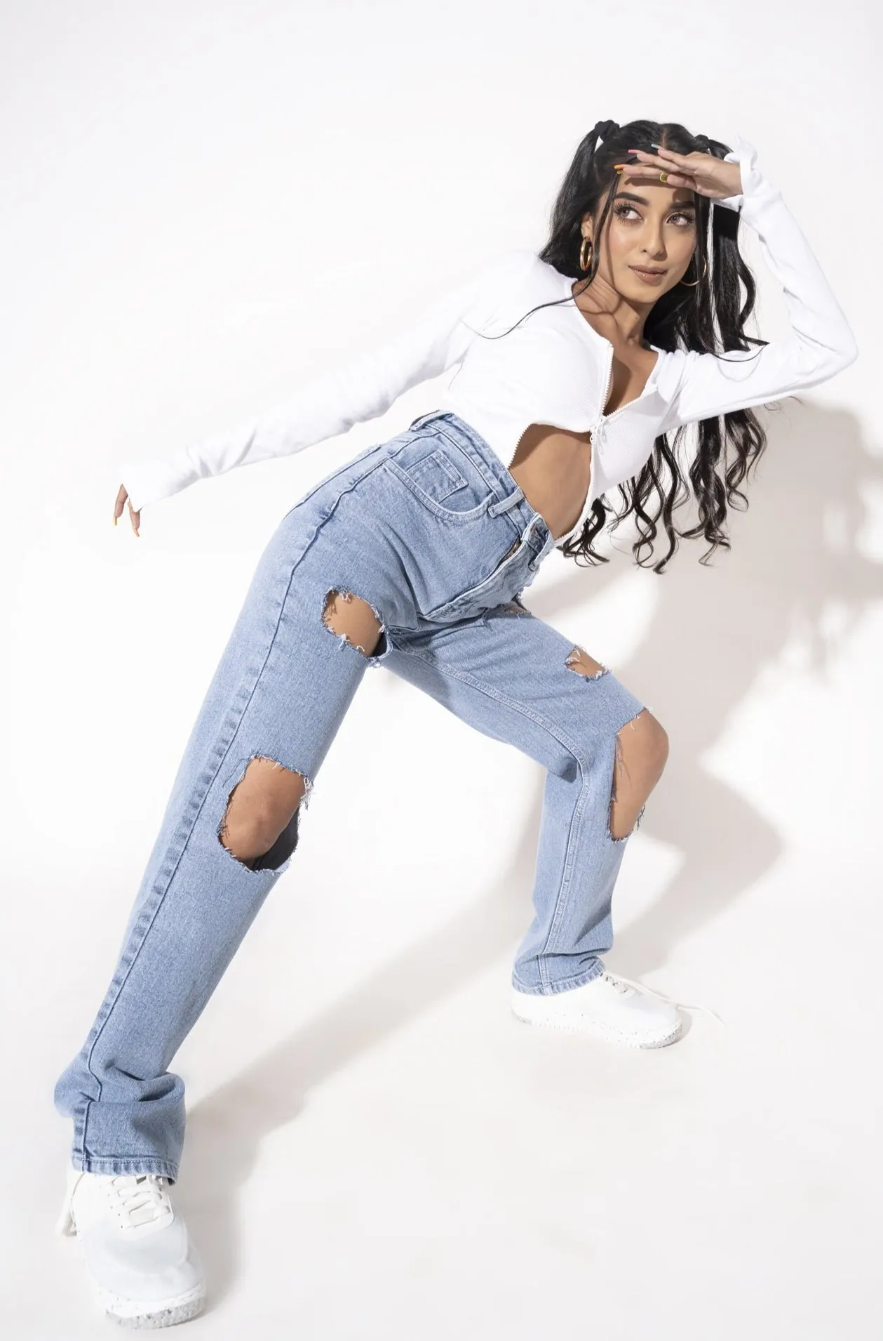 Vintage Distressed Mom Jeans