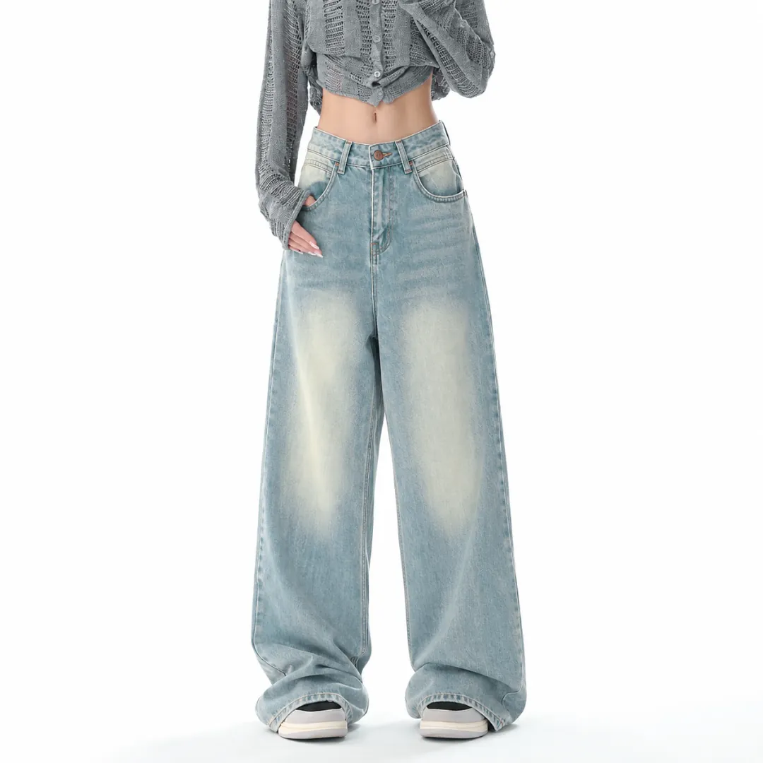 Midnight Blue Oversized Wide Leg Jeans