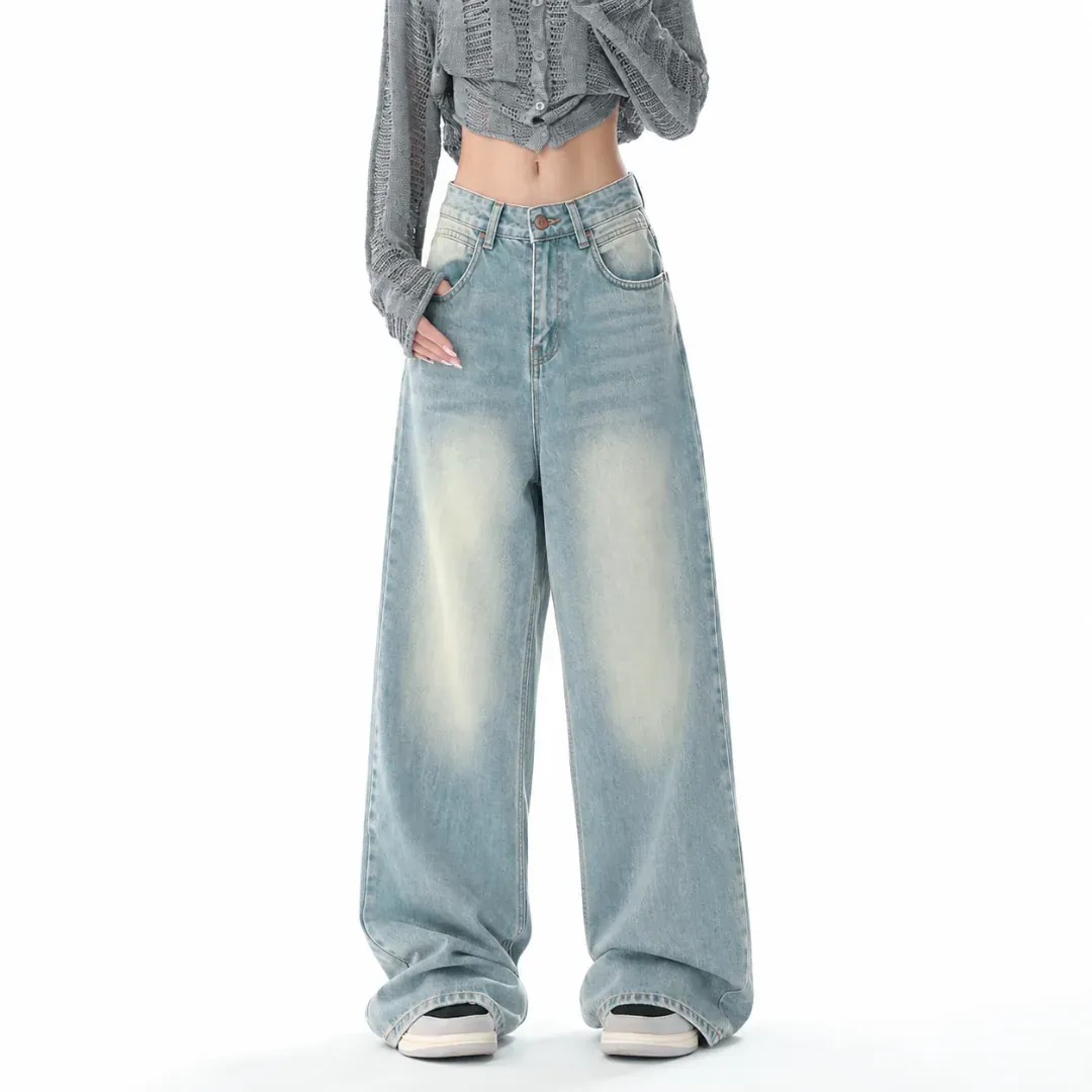 Midnight Blue Oversized Wide Leg Jeans