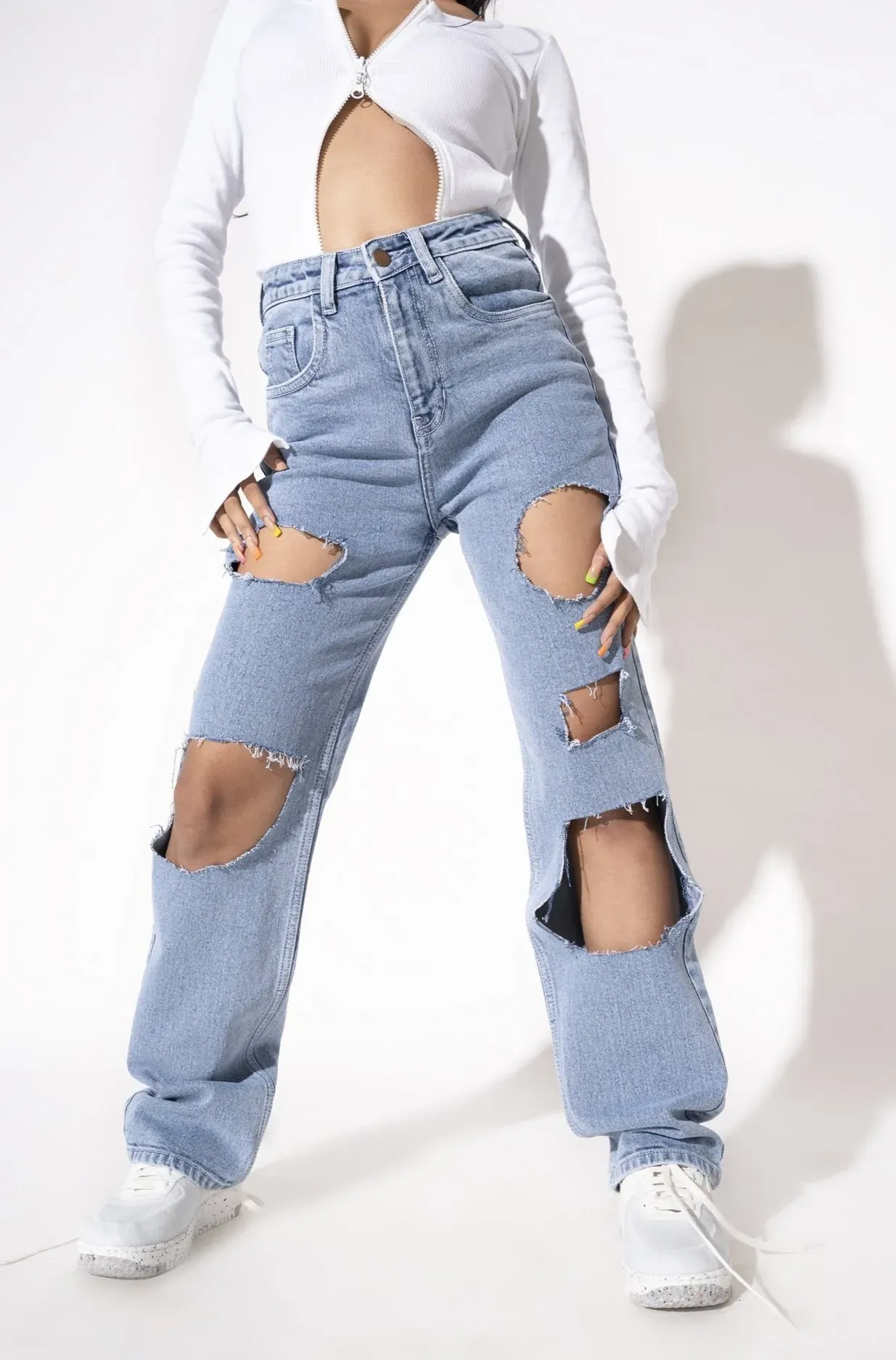 Vintage Distressed Mom Jeans