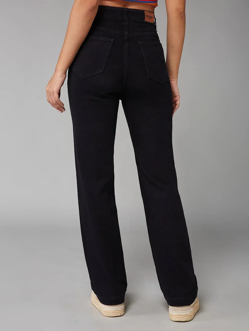 DenimHaat™ Black Everyday Straight-Fit High-Rise Jeans