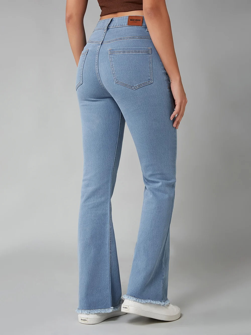 DenimHaat™ Light Blue Stretchable High-Rise Bootcut Jeans