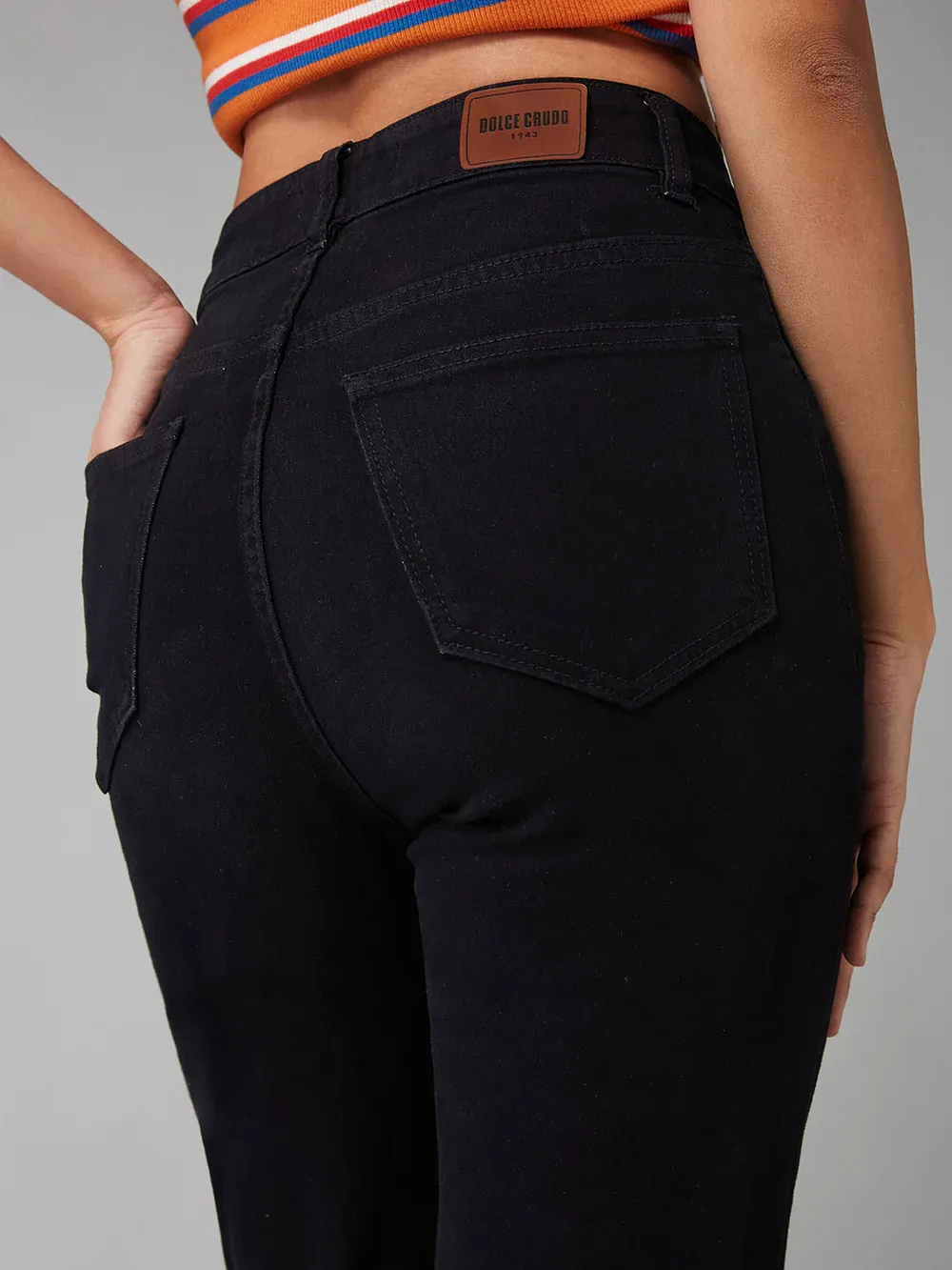 DenimHaat™ Black Everyday Straight-Fit High-Rise Jeans