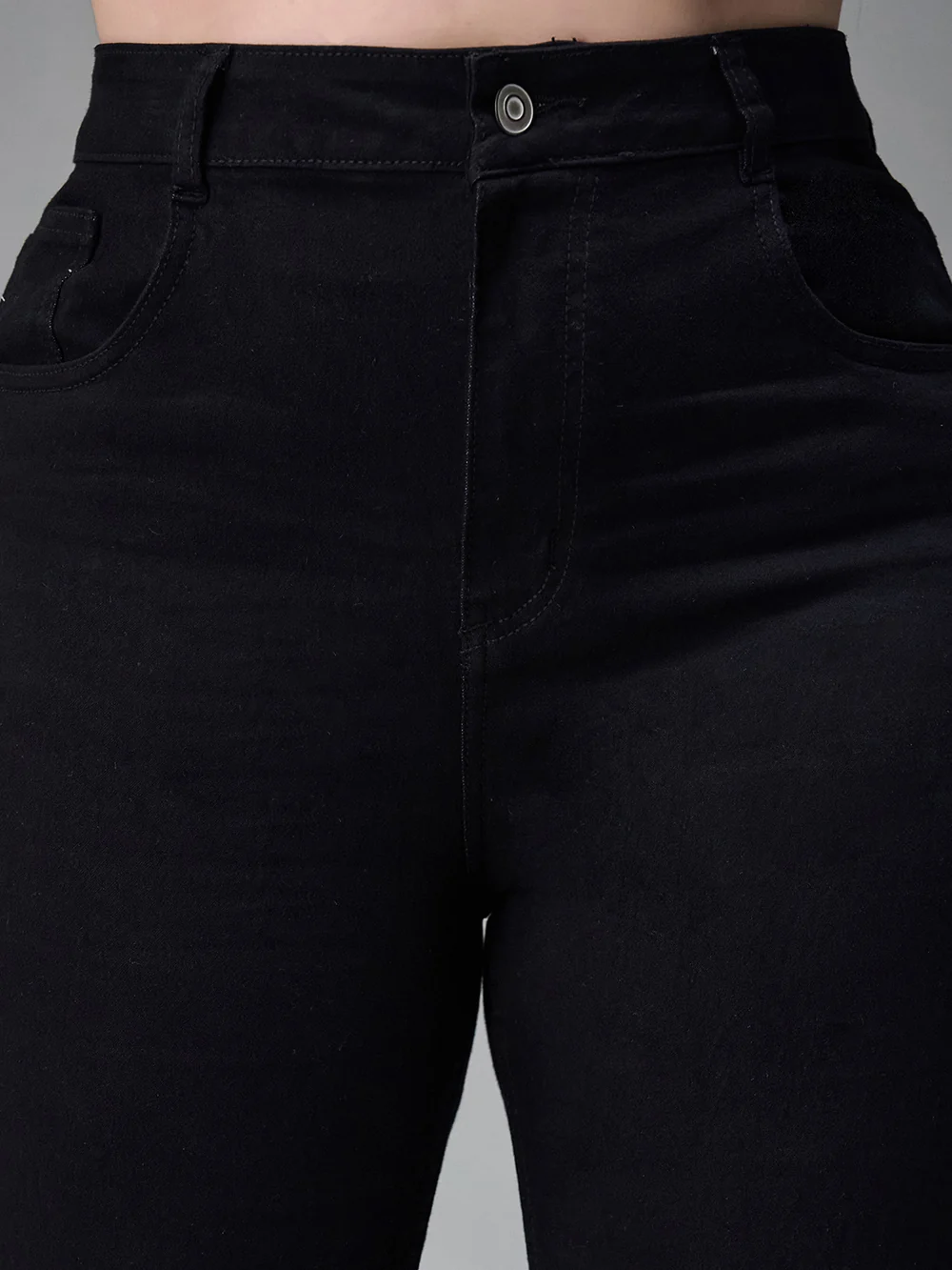DenimHaat™ Black High-Rise Flared Bootcut Jeans