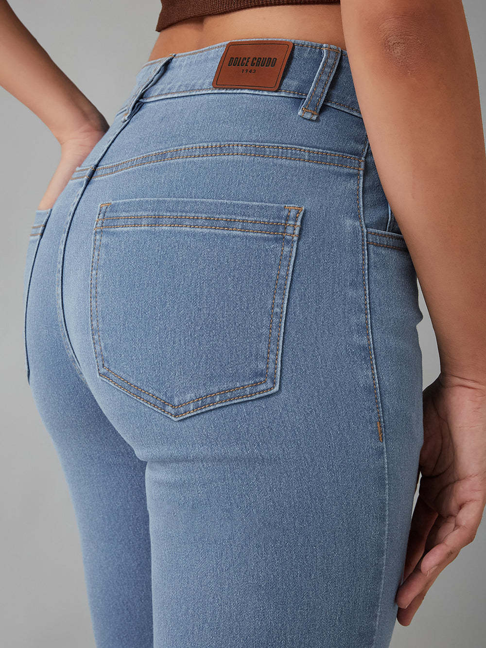 DenimHaat™ Light Blue Stretchable High-Rise Bootcut Jeans