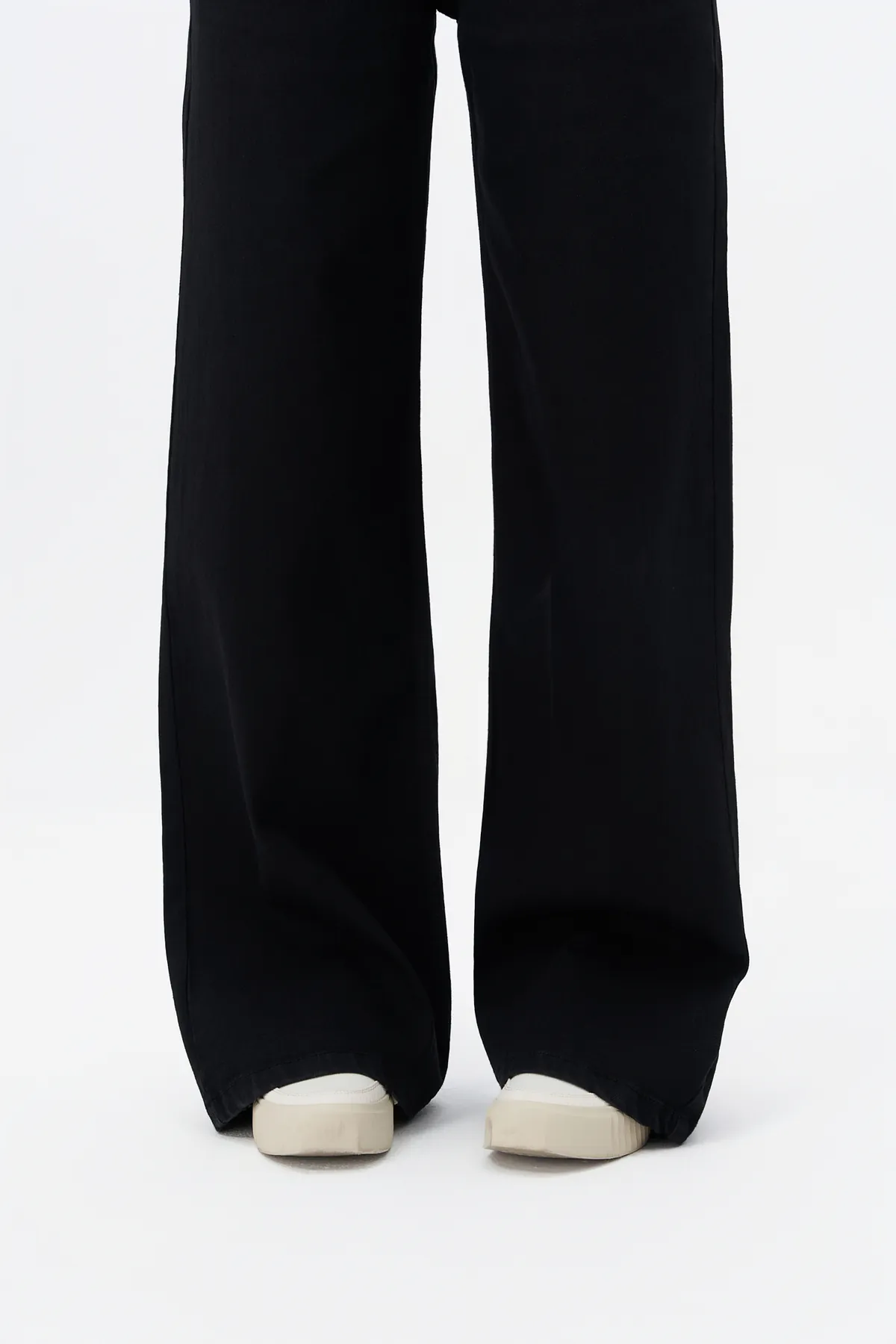 Black Fashion High-Rise Wide-Leg Jeans