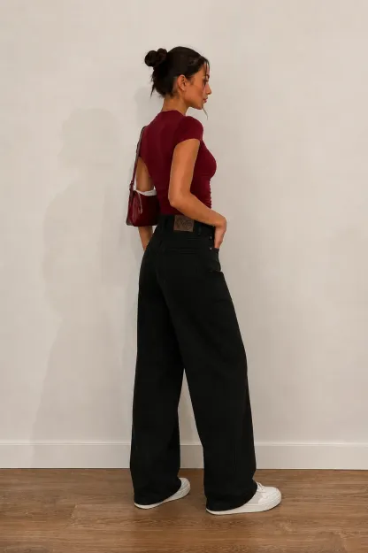 Black Mischief Vintage-Inspired Baggy Jeans
