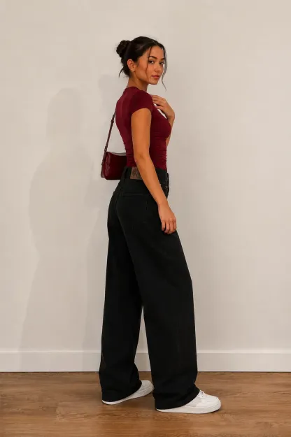 Black Mischief Vintage-Inspired Baggy Jeans