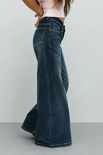 Flow Fit Wide Leg Jeans