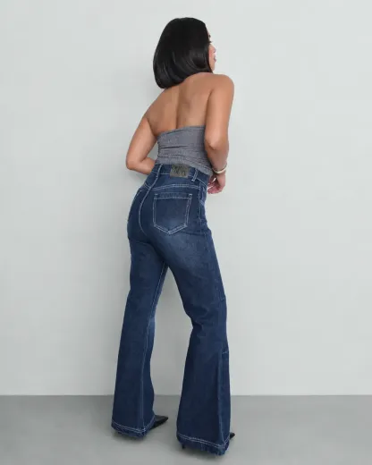 Smoky Fade Flare Jeans
