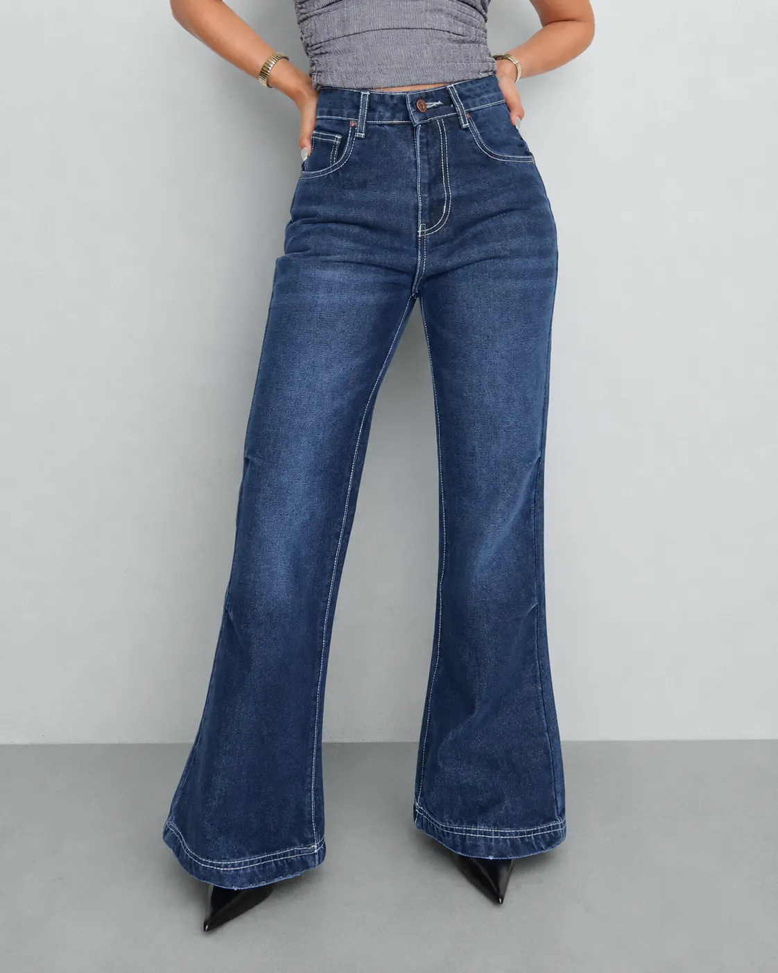 Smoky Fade Flare Jeans