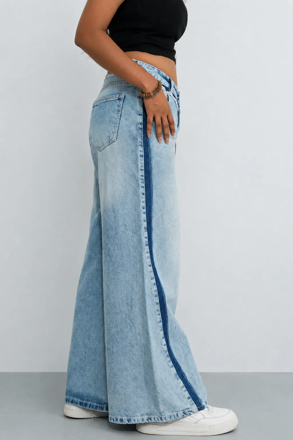 Blue Extra Wide Leg Jeans