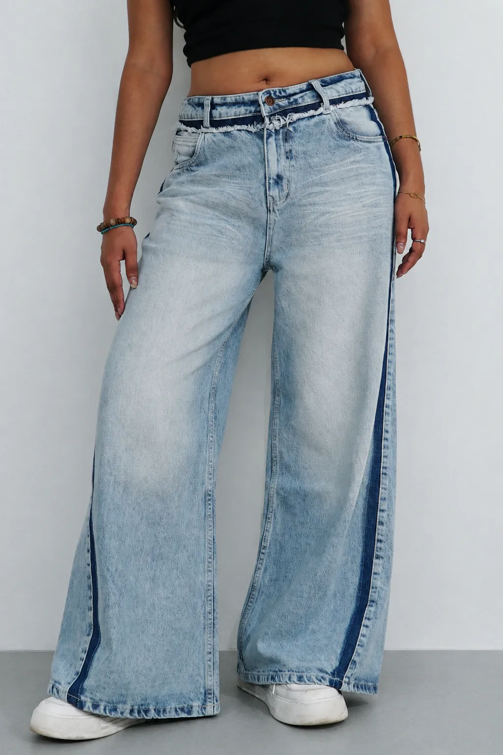 Blue Extra Wide Leg Jeans
