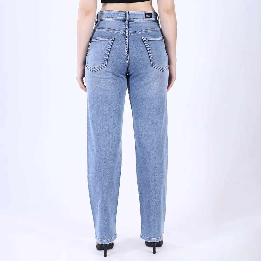 Sky Blue Straight Leg Jeans