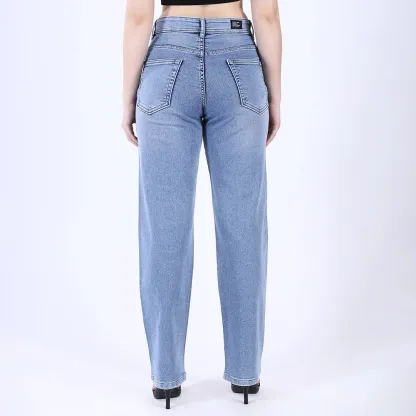 Sky Blue Straight Leg Jeans