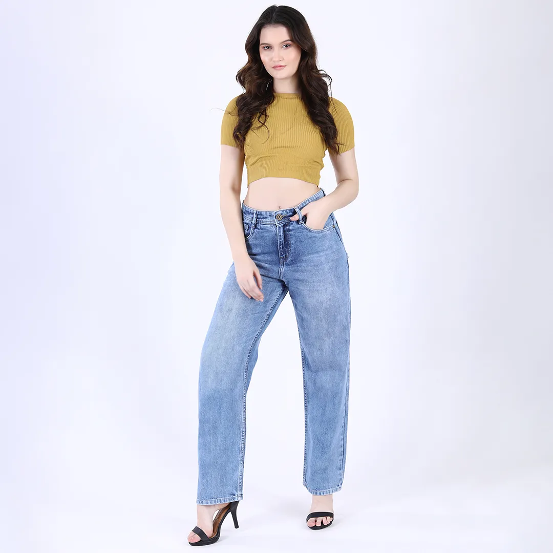 Coastal Blue Straight Leg Jeans