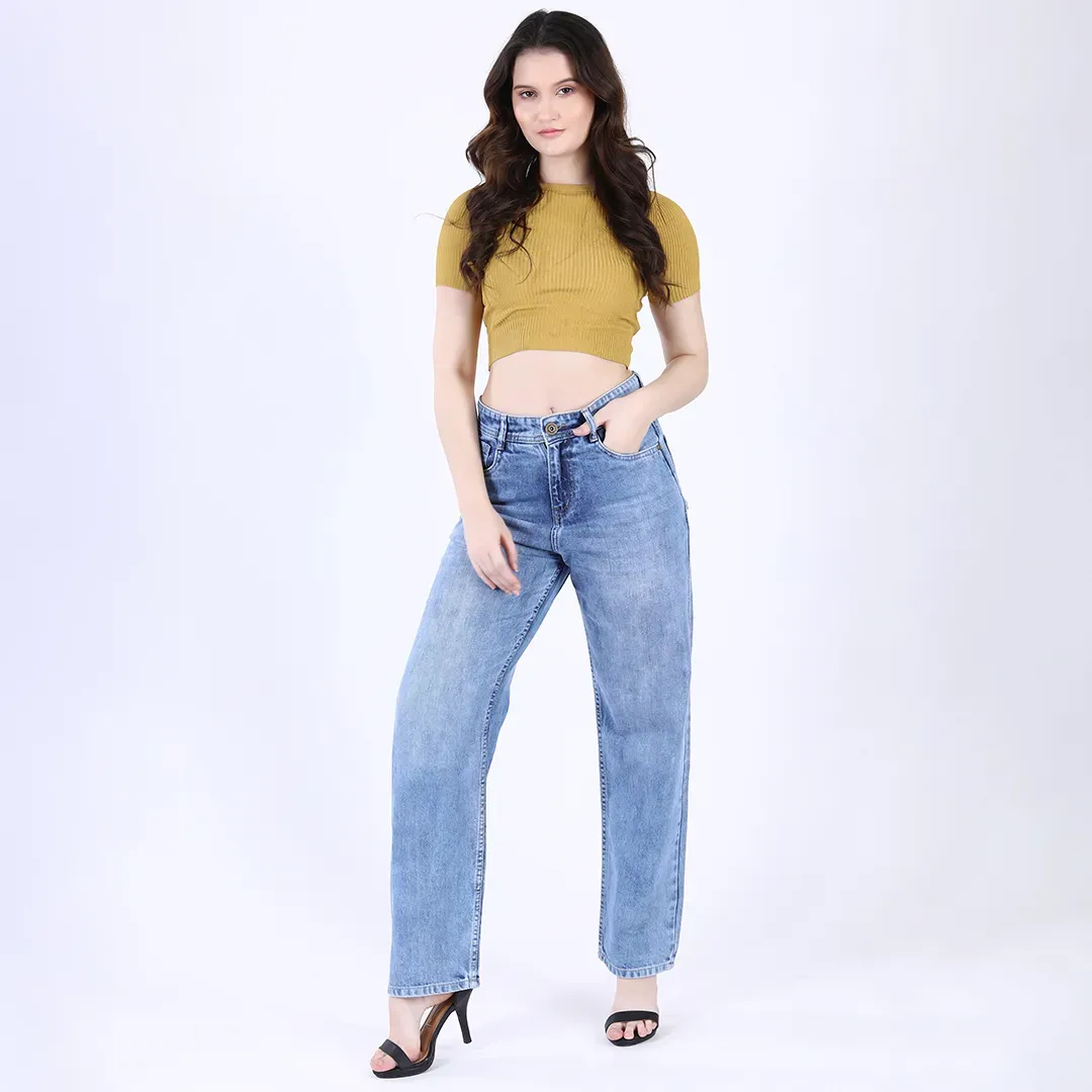 Coastal Blue Straight Leg Jeans