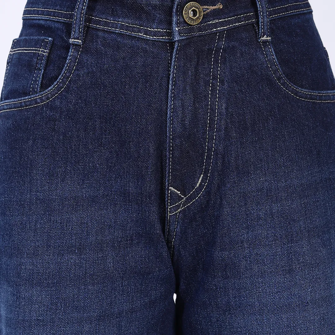 Curve Fit Distressed Baggy Jeans