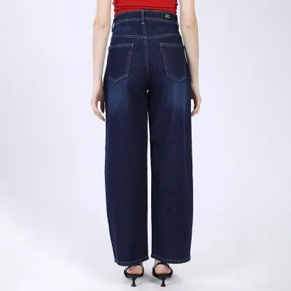 Curve Fit Distressed Baggy Jeans