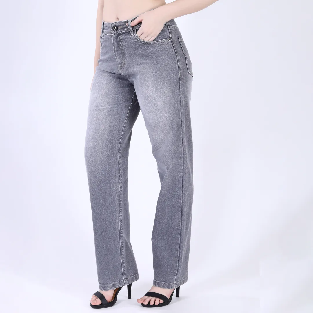 Women's Lavender High-Rise Baggy Jeans