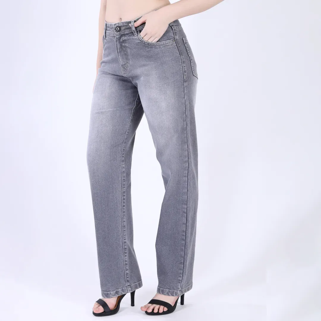 Women's Lavender High-Rise Baggy Jeans