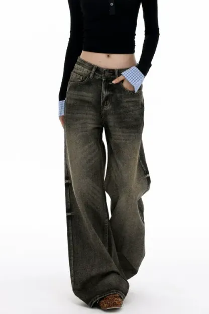 Distressed Signal Baggy Jeans