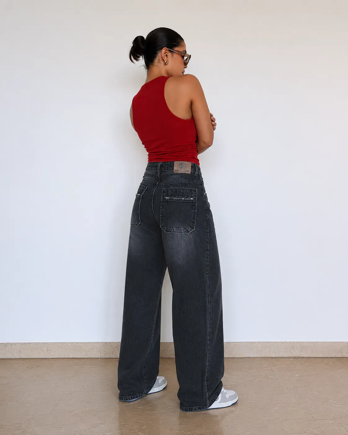 Black Casual Loose-Fit Jeans