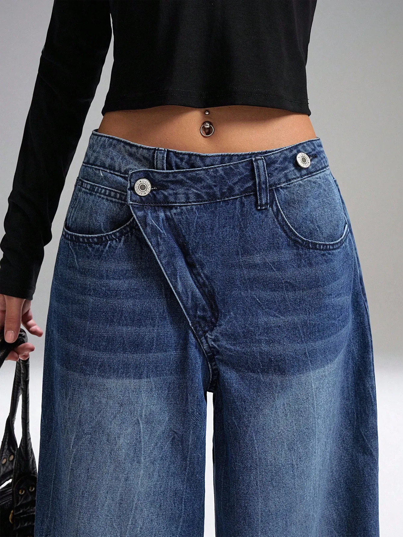Raw Edge Extra Wide Leg Jeans