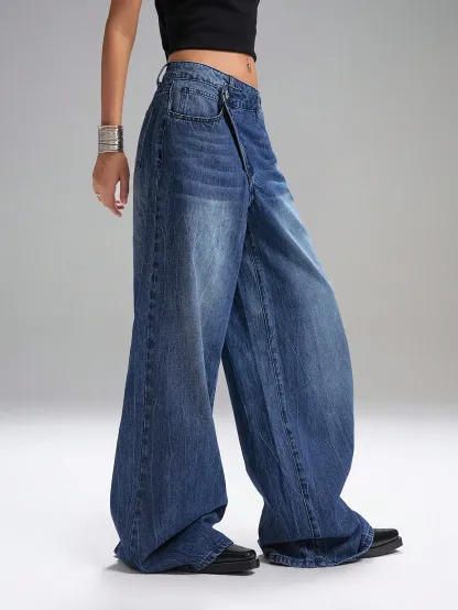 Raw Edge Extra Wide Leg Jeans