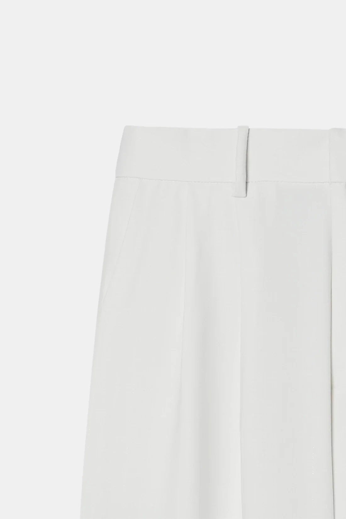 Elegant White Wide Leg Trousers