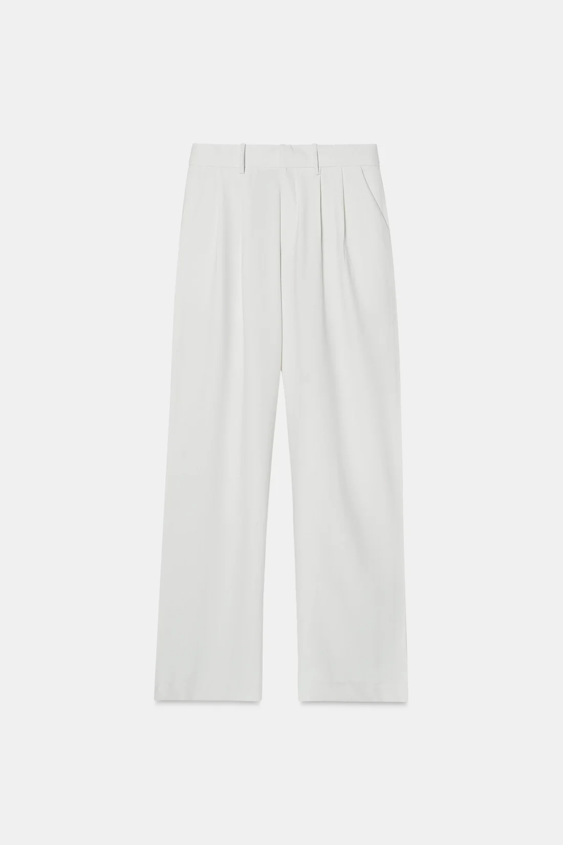 Elegant White Wide Leg Trousers