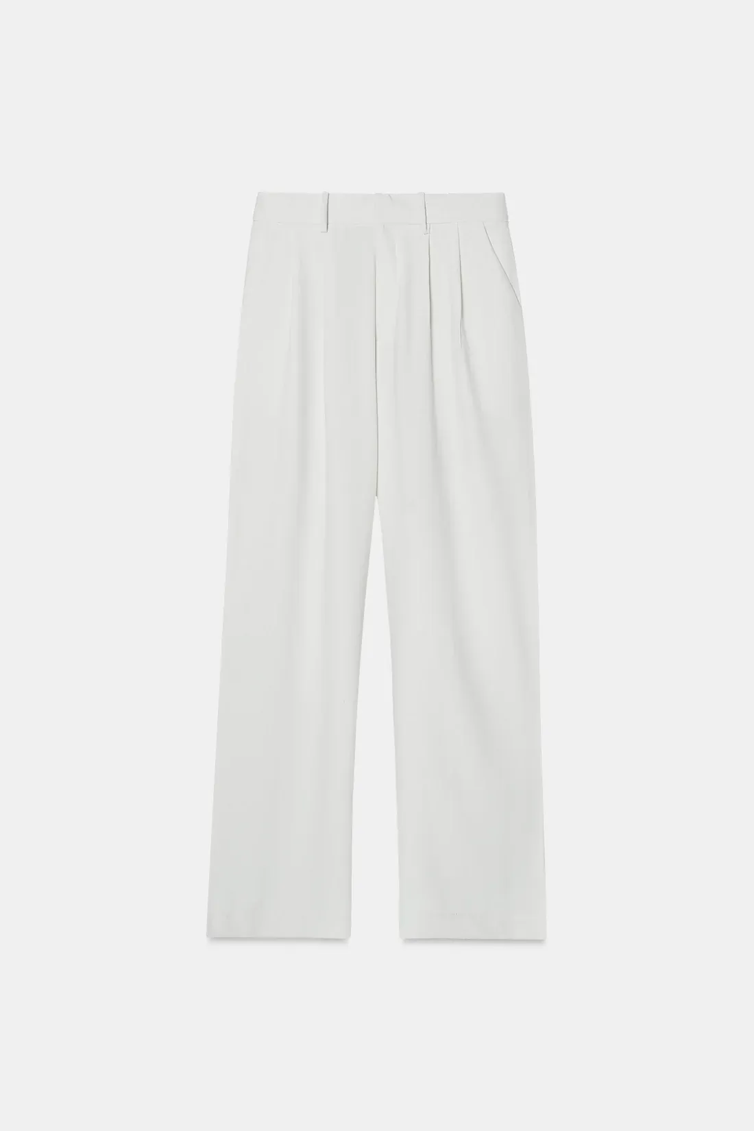 Elegant White Wide Leg Trousers