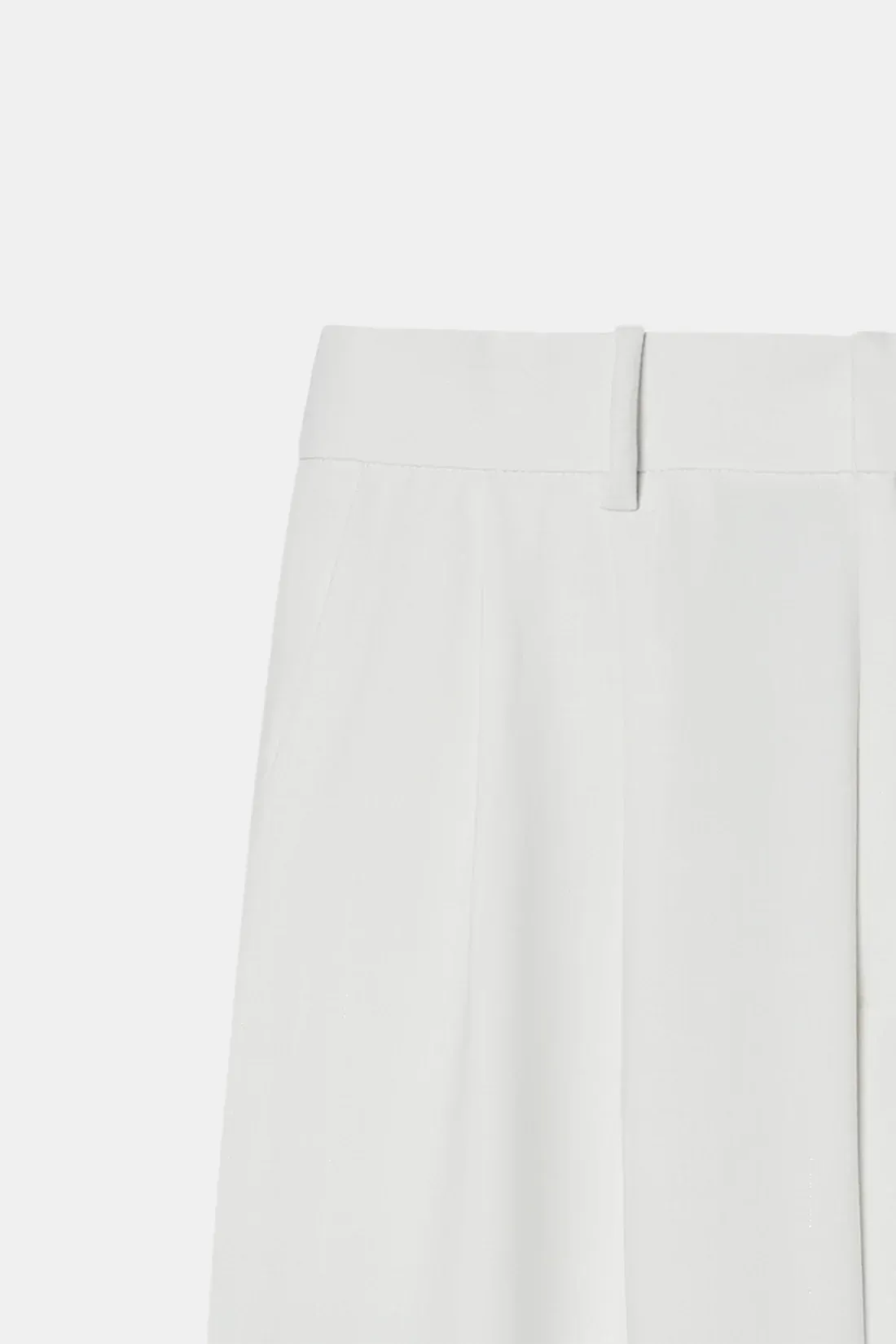 Elegant White Wide Leg Trousers