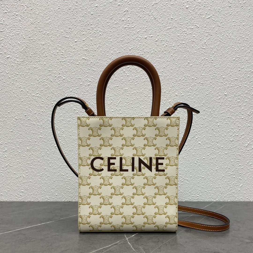 CELINE Cabas Mini Vertical Triomphe Canvas（194372BZK-01BC）