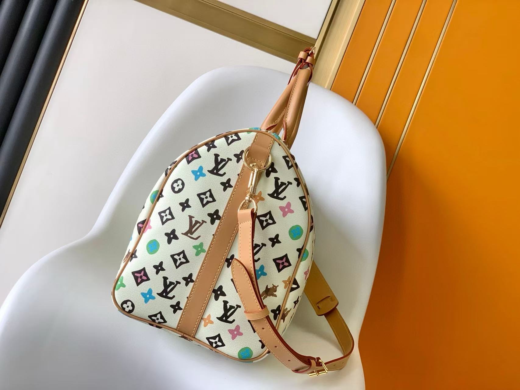 Louis Vuitton Keepall Bandouliere 45 Monogram Craggy Boston Bag (M25233)