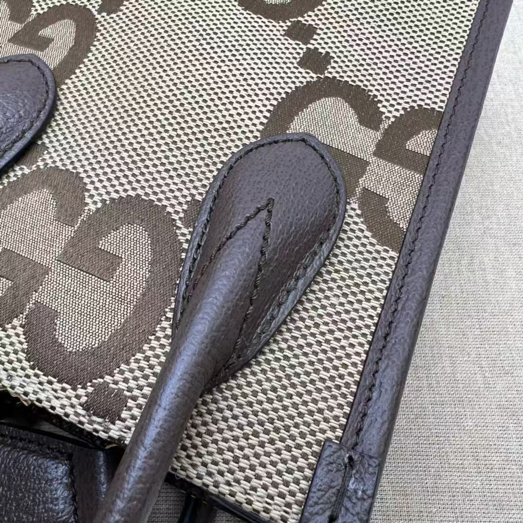 GUCCI Jumbo GG Mini Tote Bag "Camel/Ebony"（699406-UKMDG-2570）