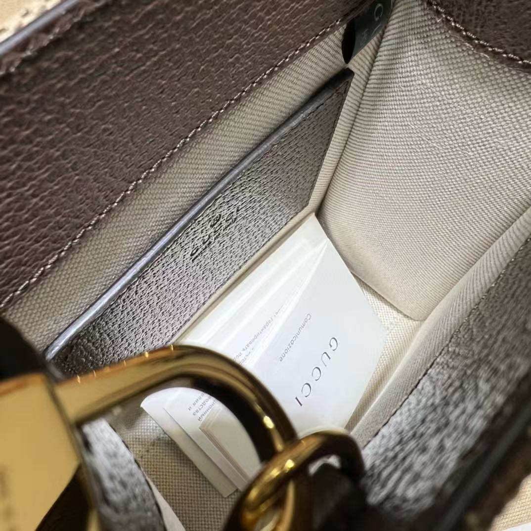 GUCCI Jumbo GG Mini Tote Bag "Camel/Ebony"（699406-UKMDG-2570）
