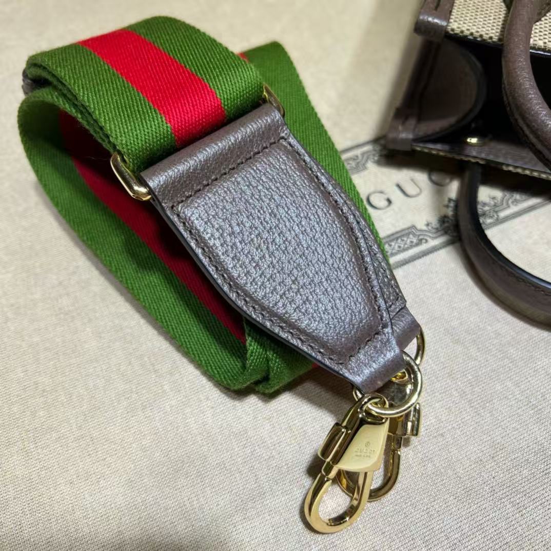 GUCCI Jumbo GG Mini Tote Bag "Camel/Ebony"（699406-UKMDG-2570）