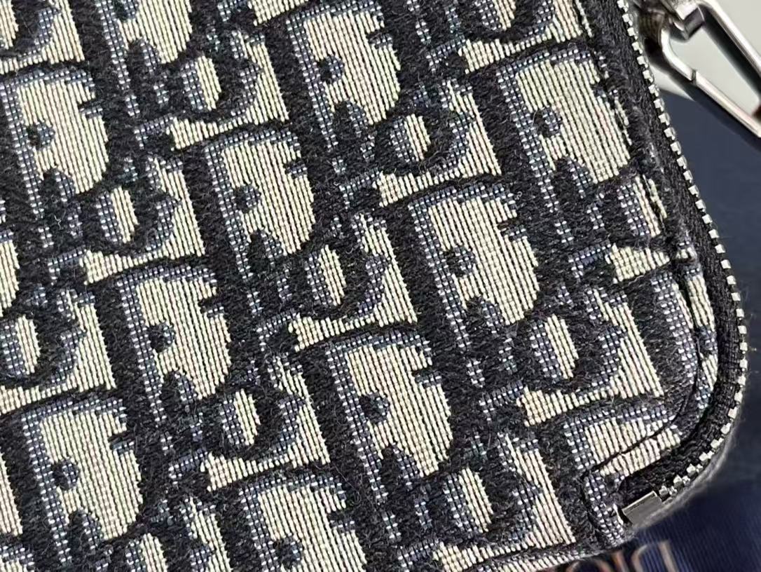 Dior Zip pouch with strap Dior Oblique Jacquard（2OBBC119YSE-H05E）