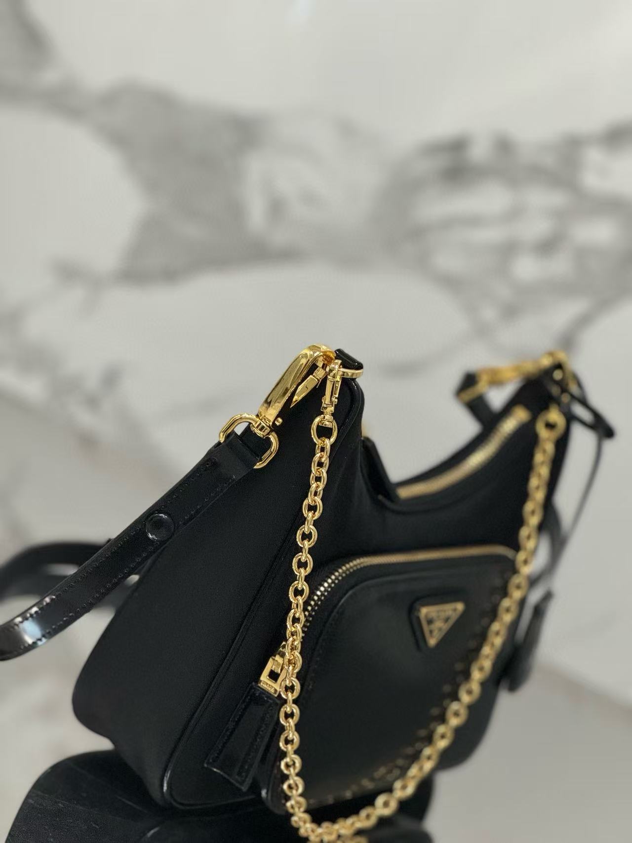 PRADA Nylon x Suede Leather Mini Bag (1BC198_R789_F0002_V_JOO)