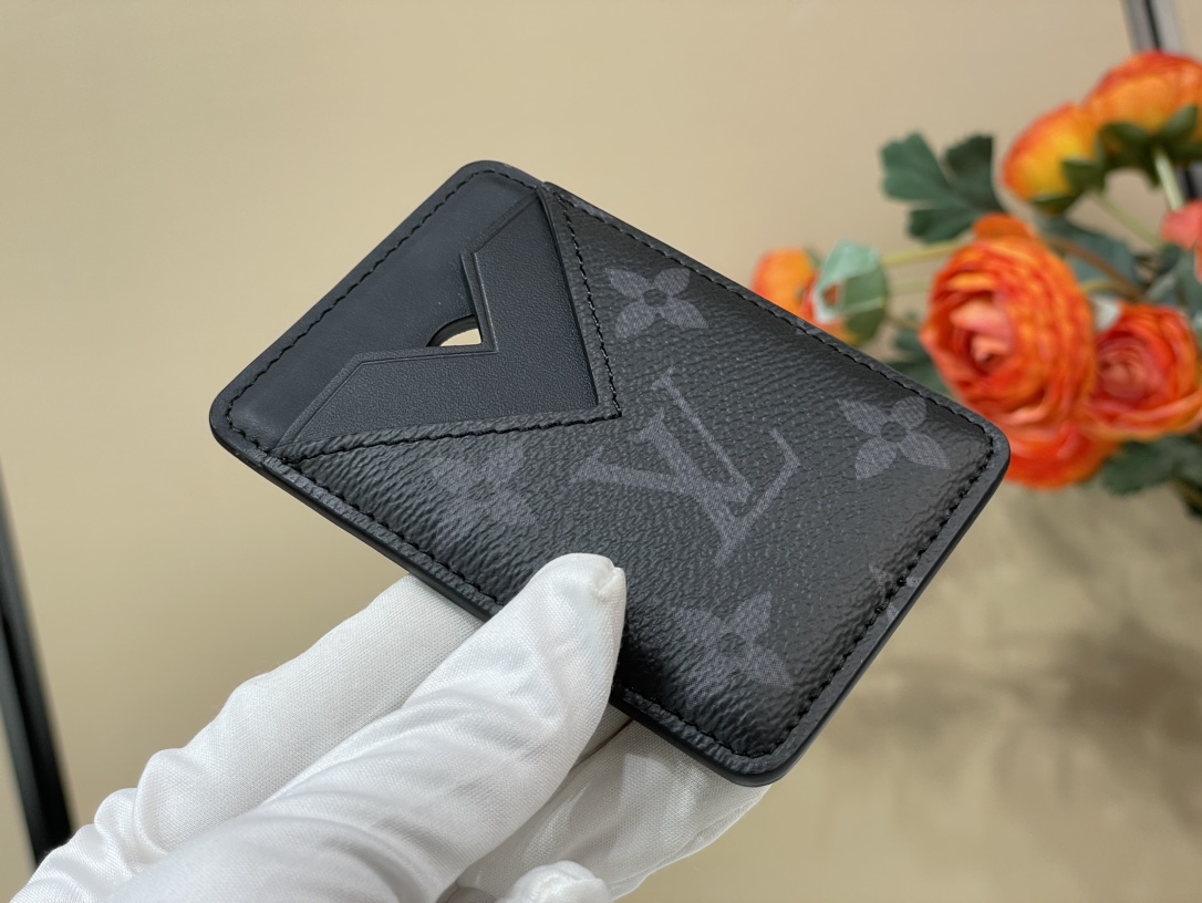 Louis Vuitton Porte-Cartes Magnet Monogram Macassar Canvas（M13185）