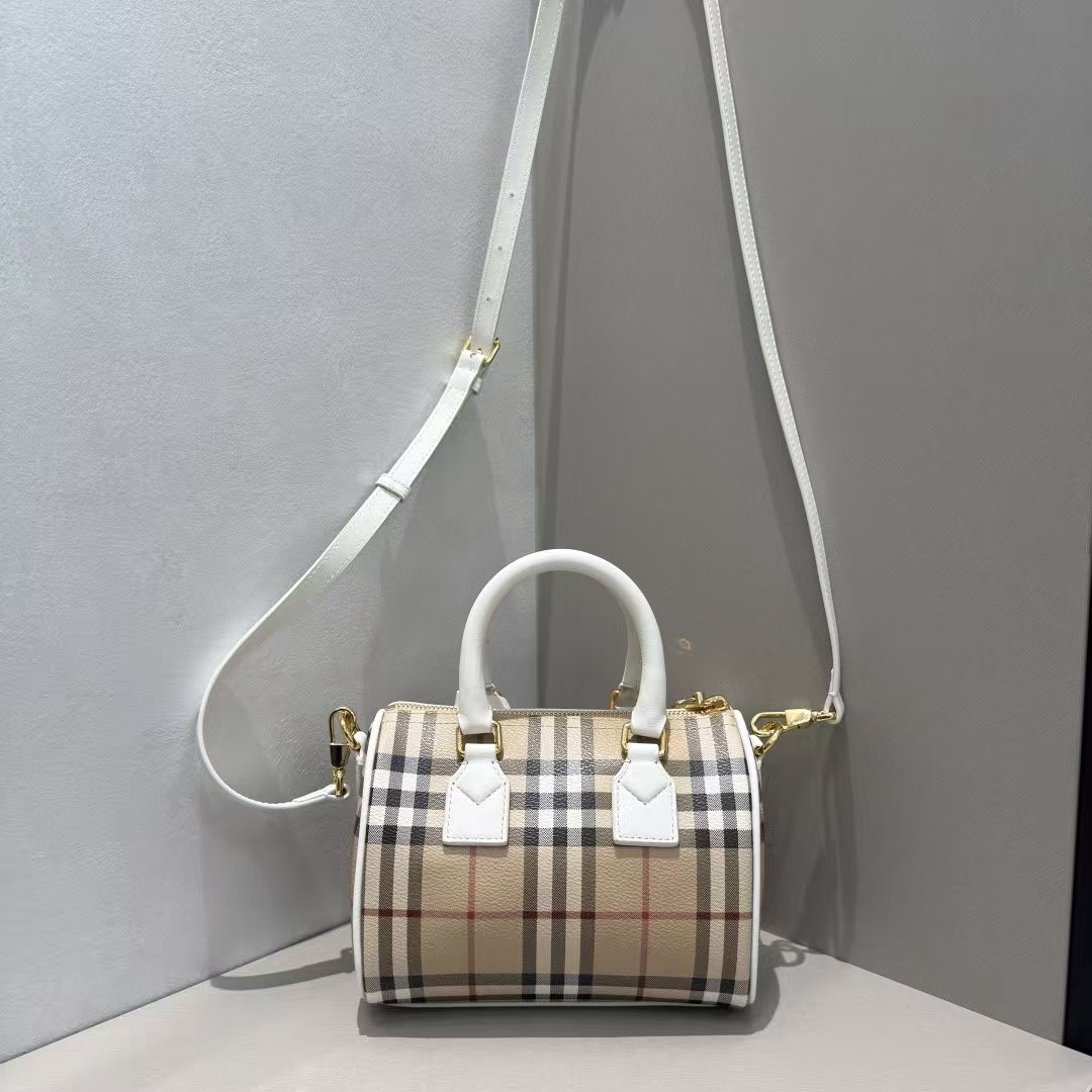 BURBERRY Mini Check Bowling Bag（81251071）