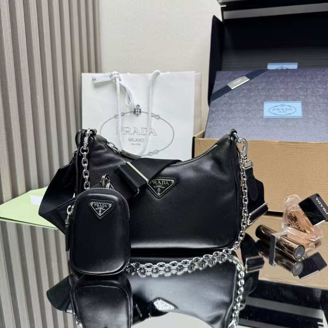 Prada Padded Nappa-Leather Re-Edition Shoulder Bag( 1BH204_2DYI_F0002_V_V9Z)